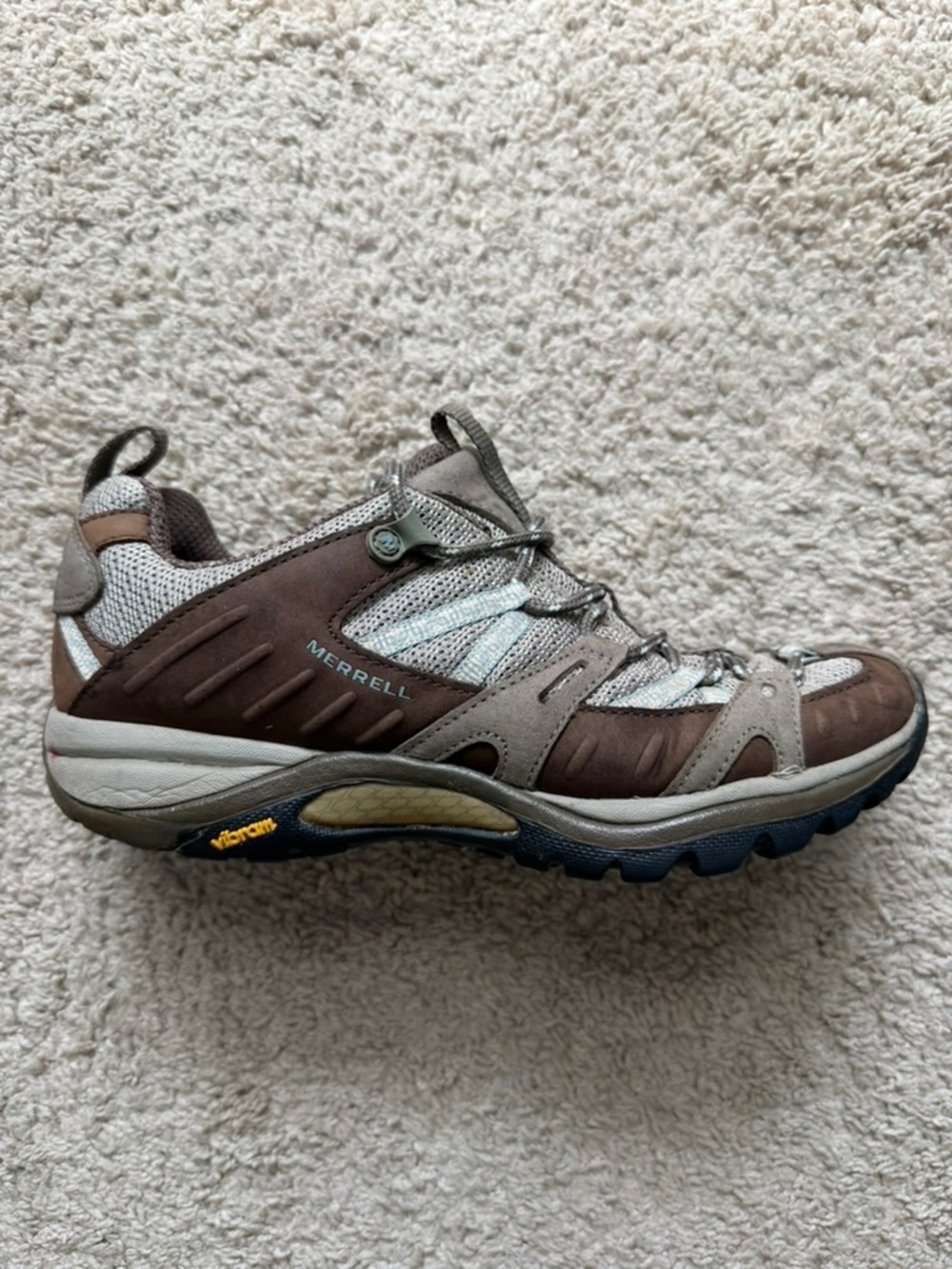 Merrell Siren Sport Womens Size 8 Brown Olive Hiking Shoes Vibram J16962